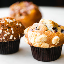 Load image into Gallery viewer, blueberry muffin and bran muffin
