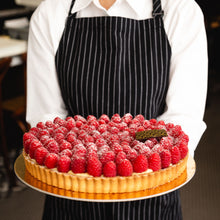 Load image into Gallery viewer, Fresh raspberry tart 11.5&quot; with vanilla chiboust and almond cream
