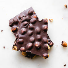 Load image into Gallery viewer, stacked dark chocolate hazelnut bark

